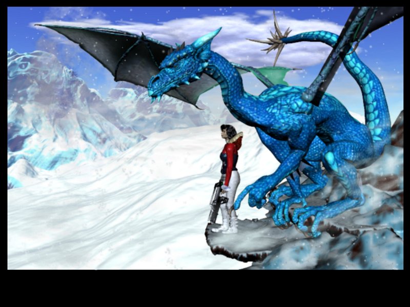Ice Dragon and Lady Poster Signed.jpg - Lost